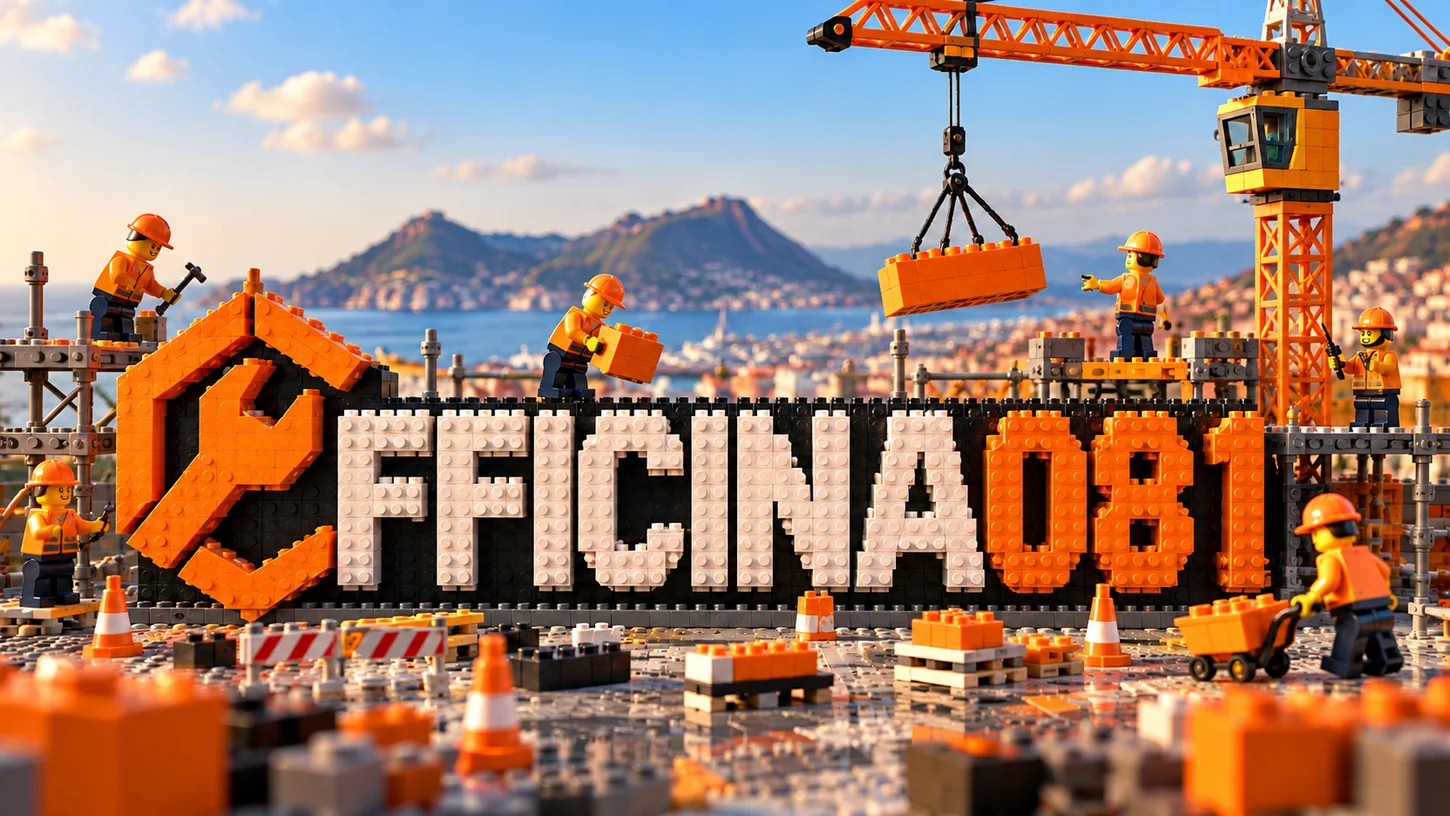 Scenario LEGO Officina081 sul mare